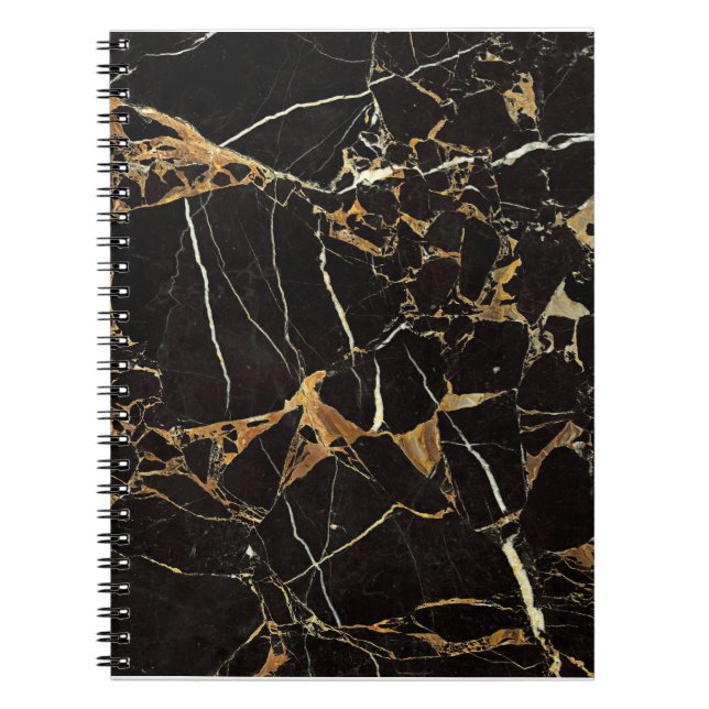 Black Gold Marble - ADD Text if desired Notebook (Front)