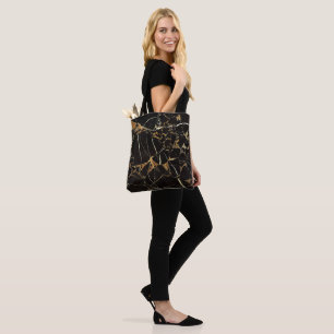 Black Gold Marble - ADD Text if desired Tote Bag
