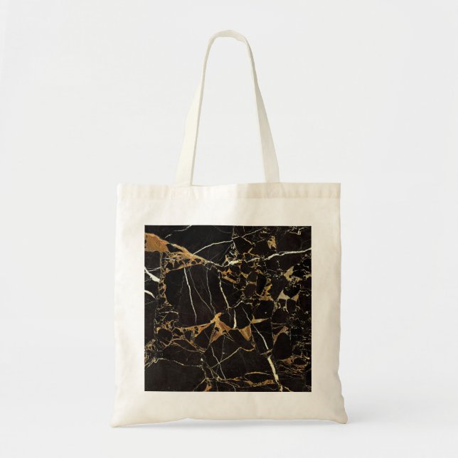 Black Gold Marble - ADD Text if desired Tote Bag (Front)