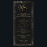 Black gold marble agate Wedding Menu Card<br><div class="desc">Designed to coordinate with our Black Agate Collection,  this menu card features gorgeous black agate marble texture background with classic text. For more advanced customisation of this design,  e.g. changing layout,  font or text size please click the "CUSTOMIZE" button above. Please contact me for any questions!</div>