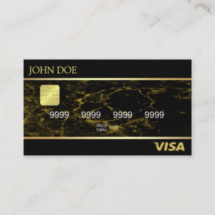 Black Gold Marble Business Card