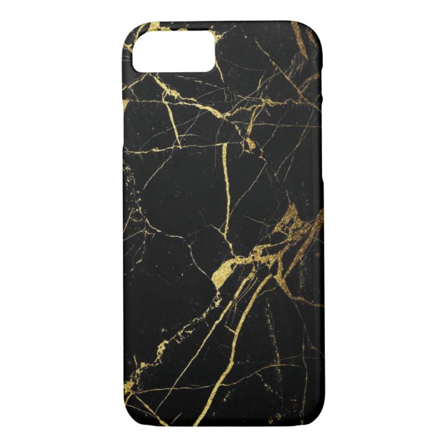 Black & Gold Marble Case-Mate iPhone Case (Back)