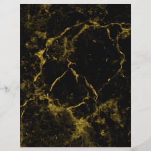 Black Gold Marble Craft Scrapbook Paper