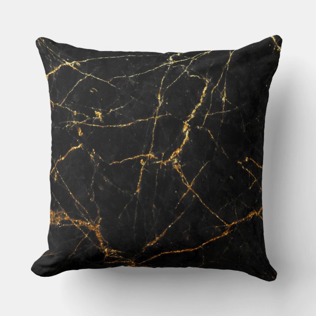 Black gold marble cushion (Front)