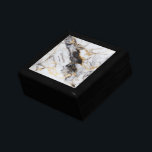 Black Gold Marble Established Personalised Gift Box<br><div class="desc">A striking design of black and grey marble with strands of gold running through.  Easily personalised with your name and established date.  Great keepsake and gift idea for all special holidays.</div>