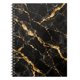 Black Gold Marble Luxury Elegance Notebook