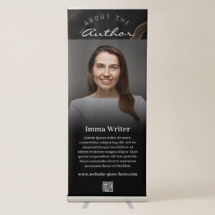 Black Gold Marble Meet the Author Photo Display Retractable Banner