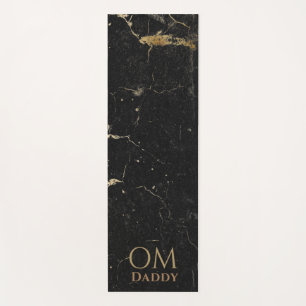 Black Gold Marble pattern OM Personalised Yoga Mat