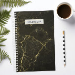 Black Gold Marble Personalised Business Planner<br><div class="desc">Elevate your organisation with this luxurious black and gold marble personalised business planner. Perfect for women who appreciate elegant and modern designs, this planner combines the timeless beauty of marble with practical functionality. The sophisticated black and gold marble pattern adds a touch of glamour to your daily planning. Personalise it...</div>