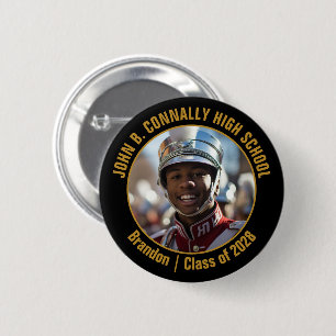 Black Gold Marching Band Photo High School 6 Cm Round Badge