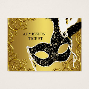 Black Gold Masquerade Party Admission Tickets