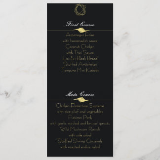 Black & Gold Menu Card