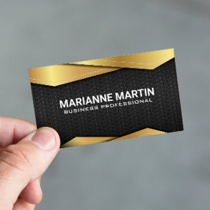 Black Gold Metallic Background Business Card