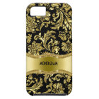 Black & Gold Metallic Floral Damasks-Customised