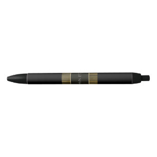 Black Gold Minimal Conceptual Geometry Name White Black Ink Pen