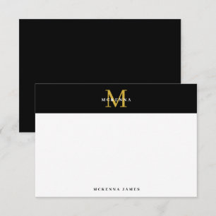 Black Gold Minimal Elegant Simple Classy Modern Card