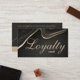 Black & Gold Minimalist Loyalty Card