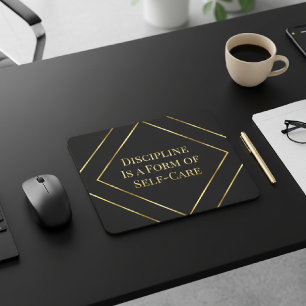 Black & Gold Minimalist Office  Mouse Mat