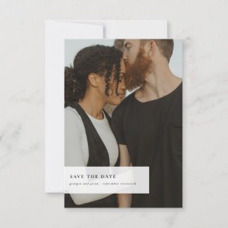 Black & Gold | Minimalist Photo Save The Date