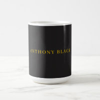 Black & Gold Minimalist Plain Elegant Own Name