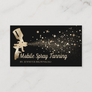 Black Gold Mobile Body Paint Tan Spray Business Card