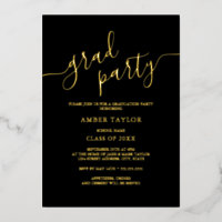 Black Gold Modern Graduation Party