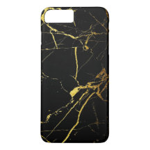 Black Gold Modern Marble Pattern Barely There