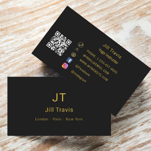 Black gold modern minimalist business card