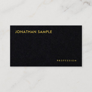 Black Gold Modern Minimalist Elegant Template Business Card