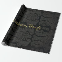 Black gold Monogram Classy Royal Style Wrapping