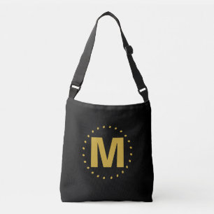 Black Gold Monogram Crossbody Bag
