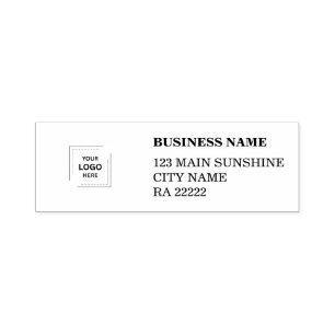Black Gold Monogram Elegant Card Case Self-inking Stamp