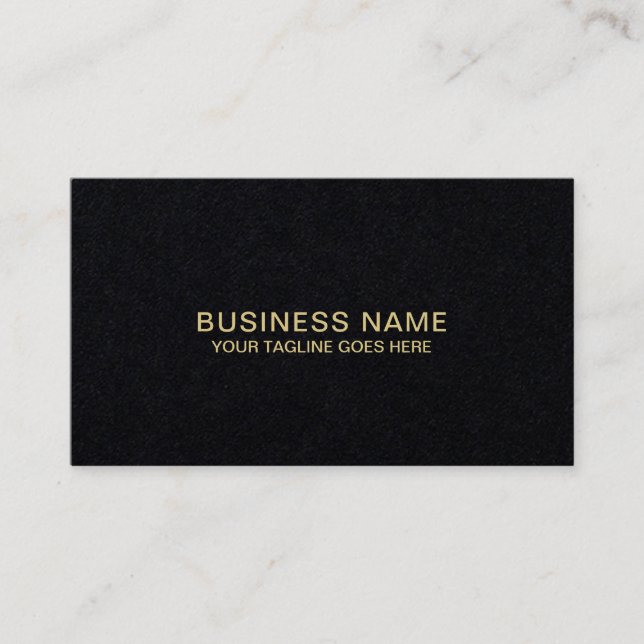 Black Gold Monogram Luxury Chic Elegant Modern Business Card (Front)