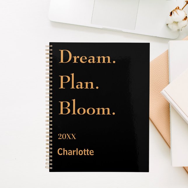 Black gold motivational quote 2026 planner (Creator Uploaded)