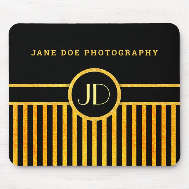 Black & Gold Mouse Mat (Front)