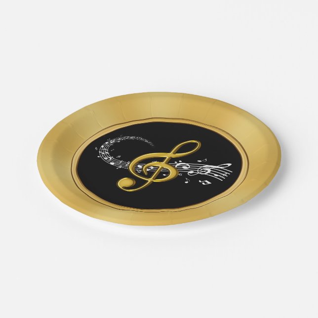 Black, Gold Music Plates or Any Colors, Occasion (Angled)