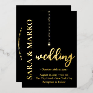 Black-gold NAMES Simple Wedding