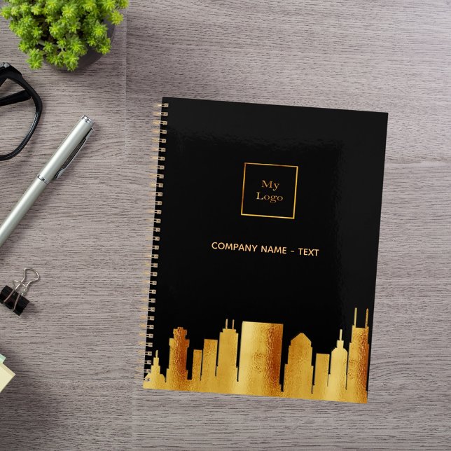 Black gold Nashville skyline business logo Notebook (Creator Uploaded)