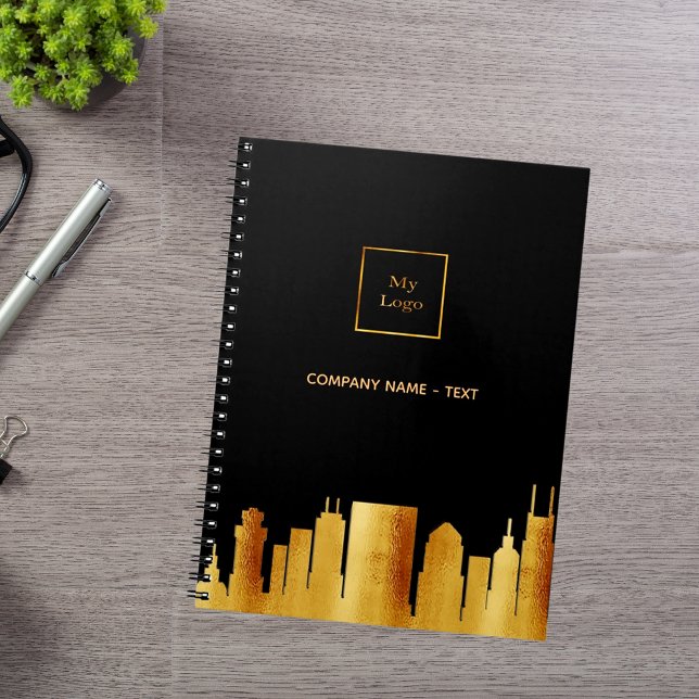 Black gold Nashville skyline business logo Notebook (Creator Uploaded)