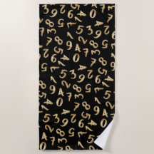 Black Gold Numbers Luxury Pattern Chic Accountant
