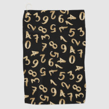 Black Gold Numbers Luxury Pattern Chic Accountant 