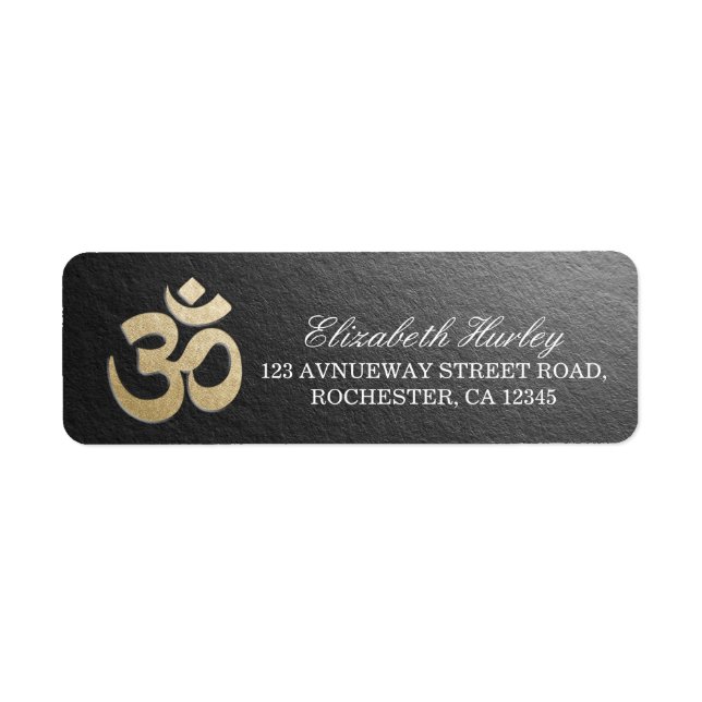 Black & Gold OM Symbol Yoga Mediation Instructor (Front)