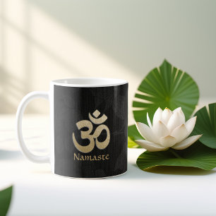 Black & Gold OM Symbol Yoga Mediation instructor Coffee Mug