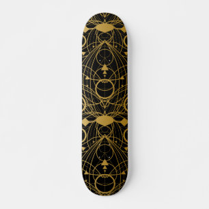 Black Gold Ornaments Skateboard