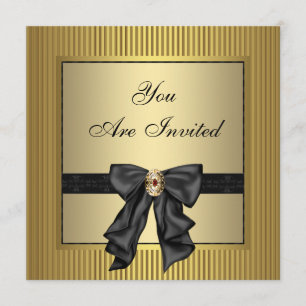 Black Gold Party Invitation