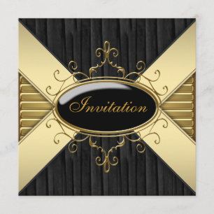 Black Gold Party Invitation