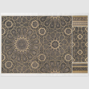 Black & Gold pattern decoupage paper