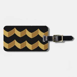 Black Gold Personalised Luggage Tag