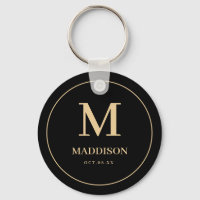 Black Gold Personalised Monogram and Name