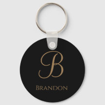 Black Gold Personalised Name and Monogram